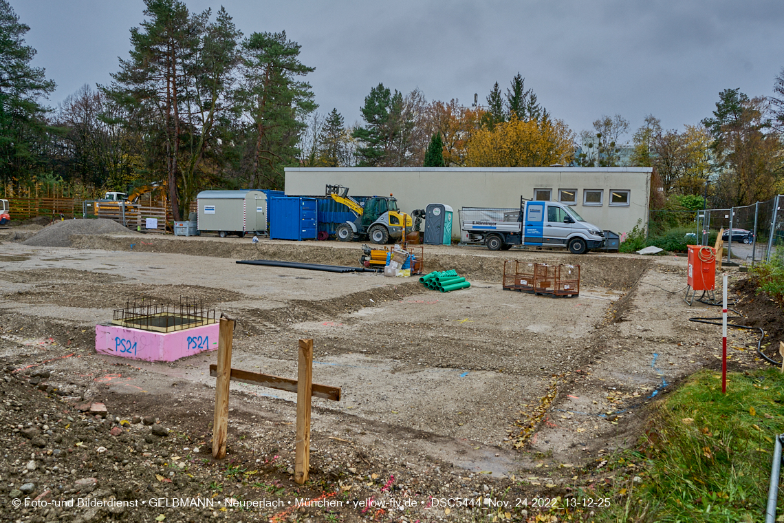 24.11.2022 - Baustelle an der Quiddestraße Haus für Kinder in Neuperlach